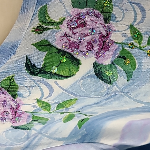 Collections Etc Assymetrical Hem Floral Blouse - Picture 5 of 12